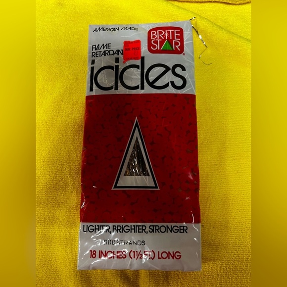 RARE Vintage Brite Star Tinsel Icicles 18" Long 300 Strands Christmas New NOS - Picture 1 of 2